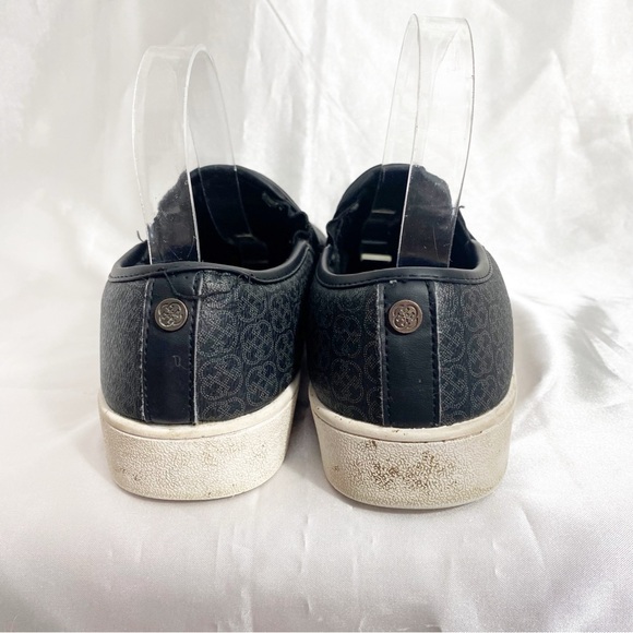 DAISY FUENTES faux leather logo print elastic gussets thick sole slip on shoes 8 - Picture 5 of 8